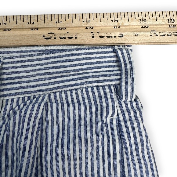JOS A BANK Men's Blue White Stripe Seersucker Casual Cotton Shorts Size 35 - Picture 6 of 8